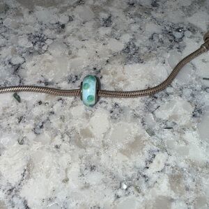 Blue/green Pandora glass bead